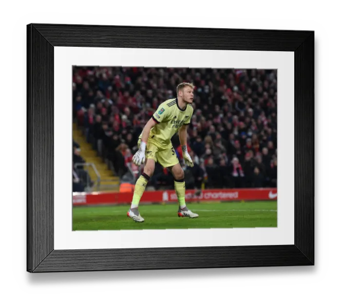 Framed Print : Arsenal's Aaron Ramsdale Faces Off Against Liverpool in Carabao Cup Semi-Final Showdown Framed Print : Arsenal's Aaron Ramsdale Faces Off Against Liverpool in Carabao Cup Semi-Final Showdown