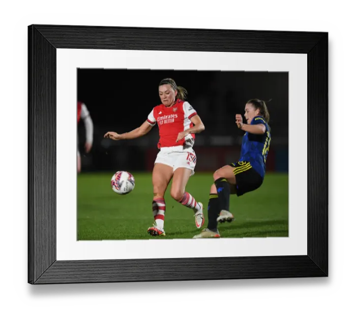 Framed Print : Arsenal vs Manchester United: McCabe vs Hanson - Tense Showdown in FA Womens Continental Tyres League Cup Quarterfinal Framed Print : Arsenal vs Manchester United: McCabe vs Hanson - Tense Showdown in FA Womens Continental Tyres League Cup Quarterfinal