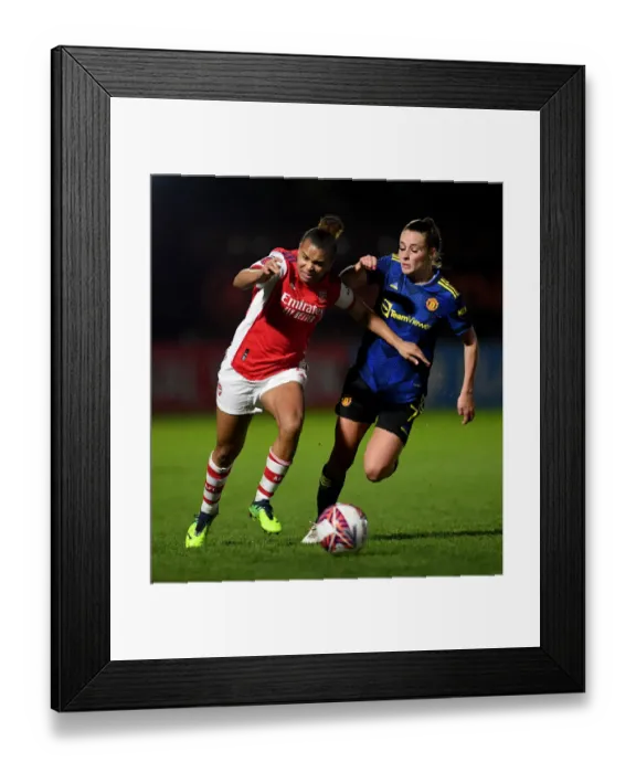Framed Print : Arsenal vs Manchester United: FA Womens Continental Tyres League Cup Quarterfinal Showdown