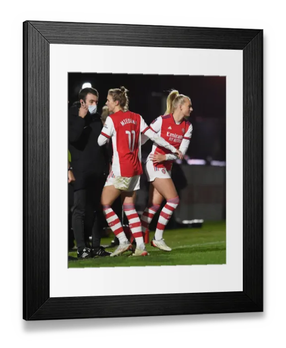 Framed Print : Arsenal Women vs Manchester United Women: Stina Blackstenius Subs In for Vivianne Miedema in FA Womens Continental Tyres League Cup Quarterfinal