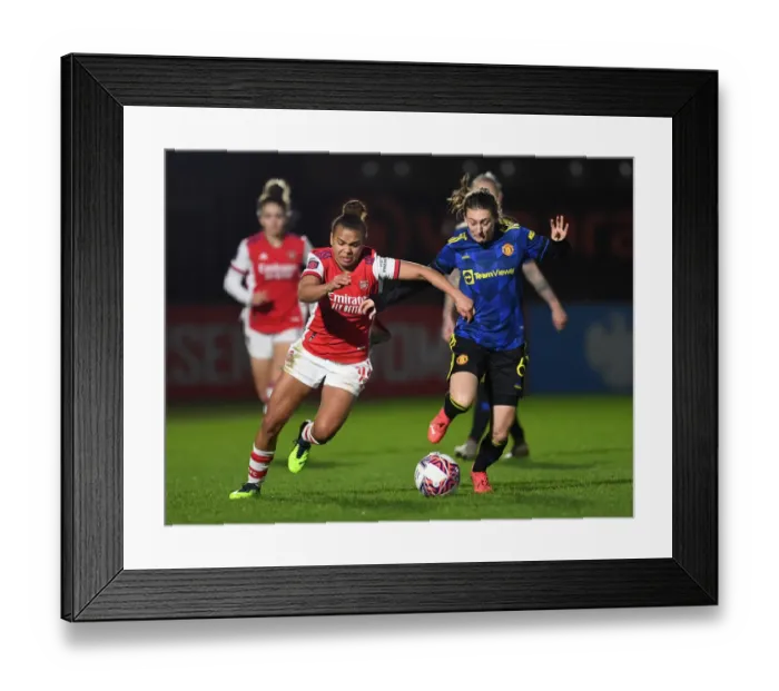 Framed Print : Arsenal vs Manchester United: FA Women's Continental Tyres League Cup Quarterfinal Showdown