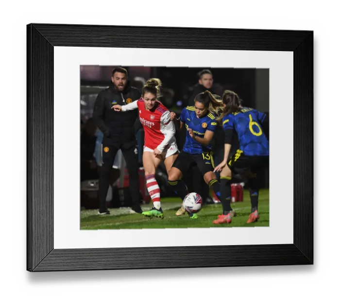 Framed Print : Arsenal vs Manchester United: FA Womens Continental Tyres League Cup Quarterfinal Clash