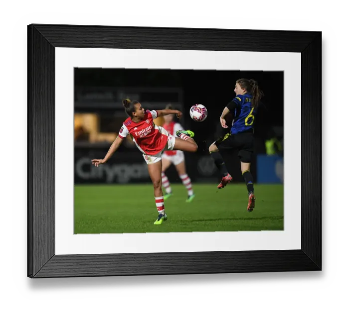 Framed Print : Arsenal vs Manchester United: FA Women's Continental Tyres League Cup Quarterfinal Showdown