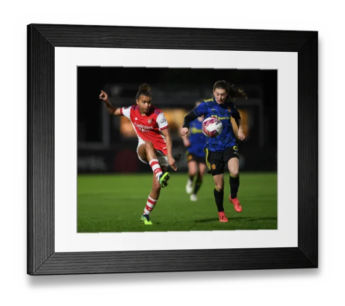 Framed Print : Arsenal vs Manchester United: FA Womens Continental Tyres League Cup Quarterfinal Showdown