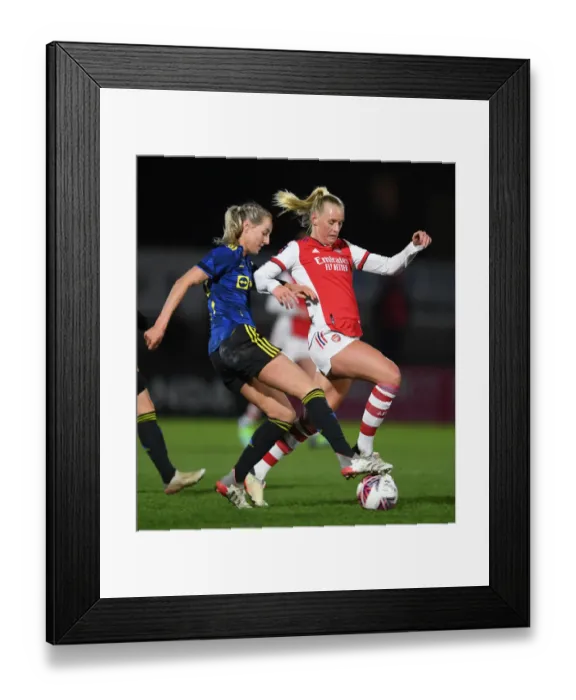 Framed Print : Arsenal vs Manchester United: A Titanic Clash in the FA Womens Continental Tyres League Cup Quarterfinals
