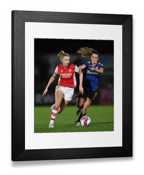 Framed Print : Arsenal vs Manchester United: FA Womens Continental Tyres League Cup Quarterfinal Showdown