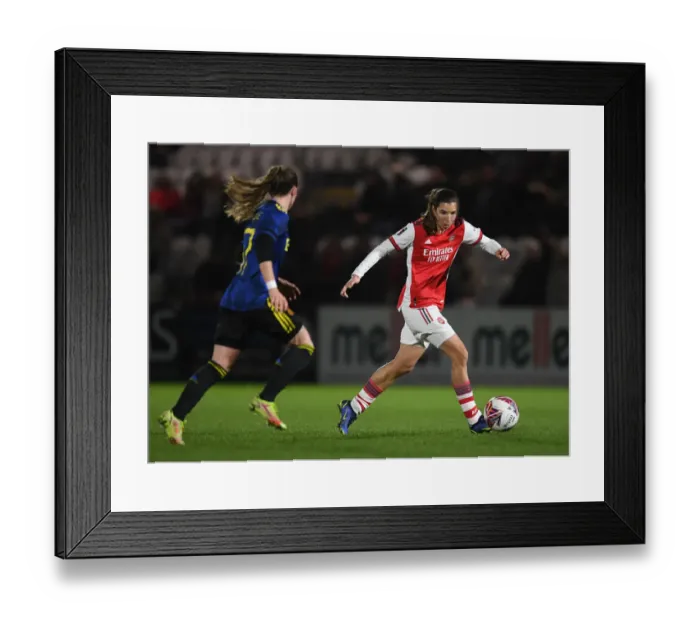 Framed Print : Arsenal vs Manchester United: FA Womens Continental Tyres League Cup Quarterfinal Showdown