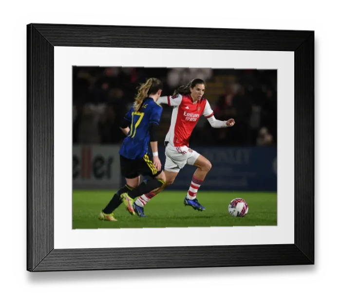 Framed Print : Arsenal vs Manchester United: FA Womens Continental Tyres League Cup Quarterfinal Showdown Framed Print : Arsenal vs Manchester United: FA Womens Continental Tyres League Cup Quarterfinal Showdown