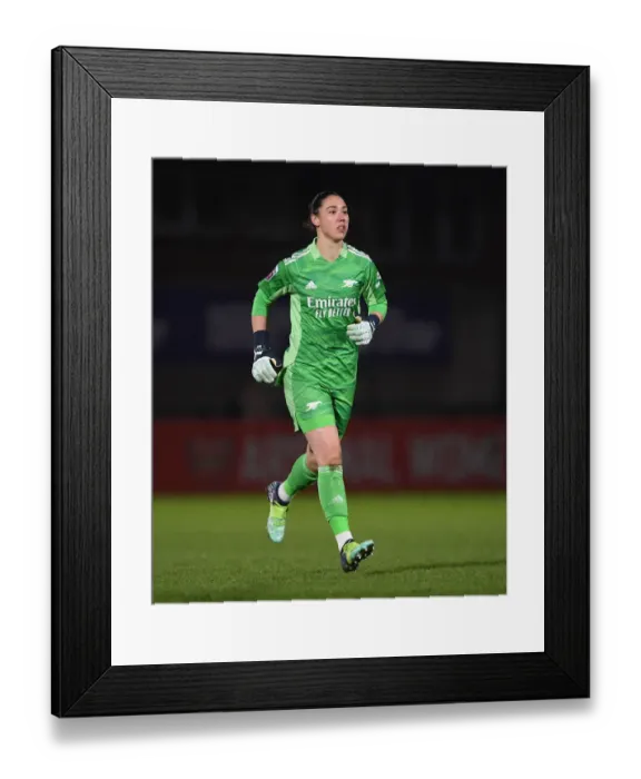 Framed Print : Arsenal's Manuela Zinsberger in Action against Manchester United (Conti Cup 2021-22)