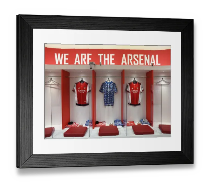 Framed Print : Arsenal vs Liverpool: Readying for Battle - Arsenal Changing Room, Carabao Cup Semi-Final Framed Print : Arsenal vs Liverpool: Readying for Battle - Arsenal Changing Room, Carabao Cup Semi-Final
