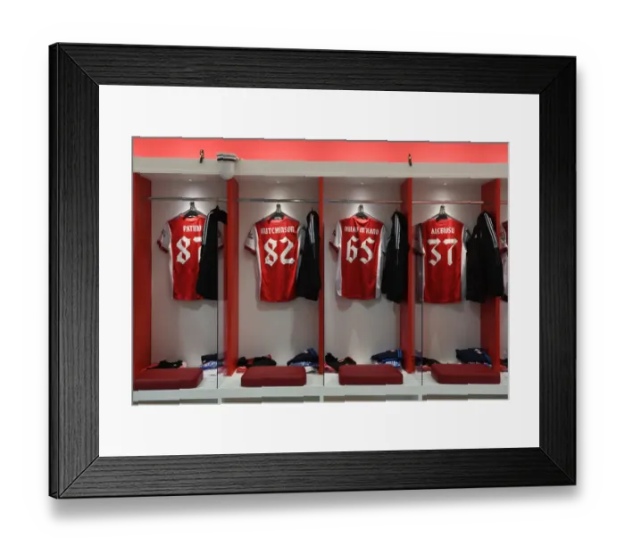 Framed Print : Arsenal Changing Room: Patino, Hutchinson, Salah-Eddine, and Alebiosu Before Carabao Cup Semi-Final vs Liverpool Framed Print : Arsenal Changing Room: Patino, Hutchinson, Salah-Eddine, and Alebiosu Before Carabao Cup Semi-Final vs Liverpool