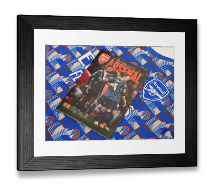 Framed Print : Arsenal vs Liverpool: A Peek into the Carabao Cup Semi-Final Preparations at Arsenal's Changing Room