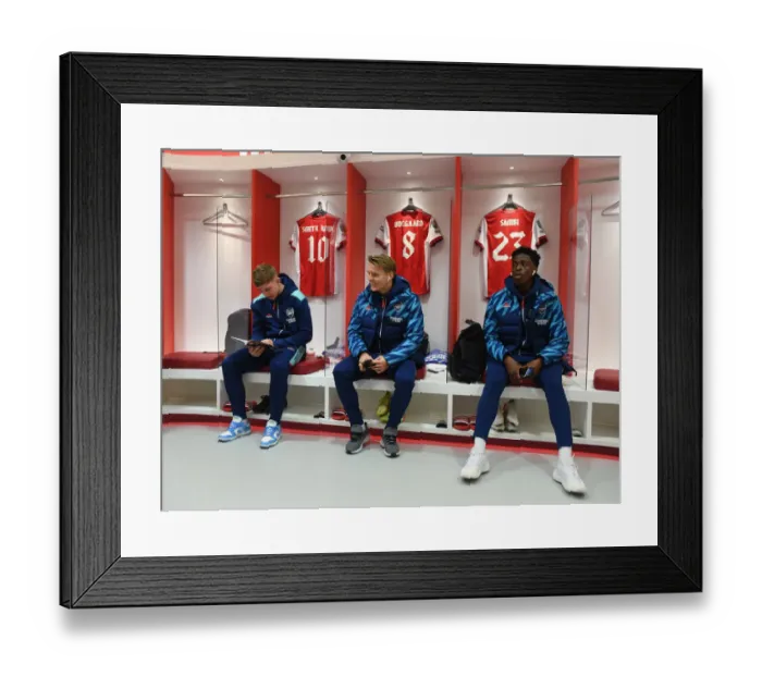 Framed Print : Arsenal's Smith Rowe, Odegaard, and Sambi Prepare for Carabao Cup Showdown against Liverpool