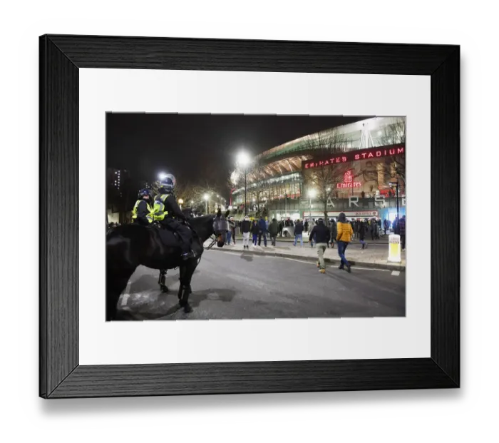 Framed Print : Arsenal Fans Gather in Anticipation Outside Emirates Stadium Ahead of Carabao Cup Showdown with Liverpool Framed Print : Arsenal Fans Gather in Anticipation Outside Emirates Stadium Ahead of Carabao Cup Showdown with Liverpool