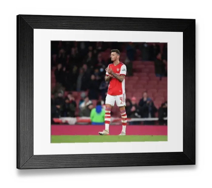 Framed Print : Arsenal's Ben White Applauding Fans after Carabao Cup Semi-Final Second Leg vs Liverpool Framed Print : Arsenal's Ben White Applauding Fans after Carabao Cup Semi-Final Second Leg vs Liverpool