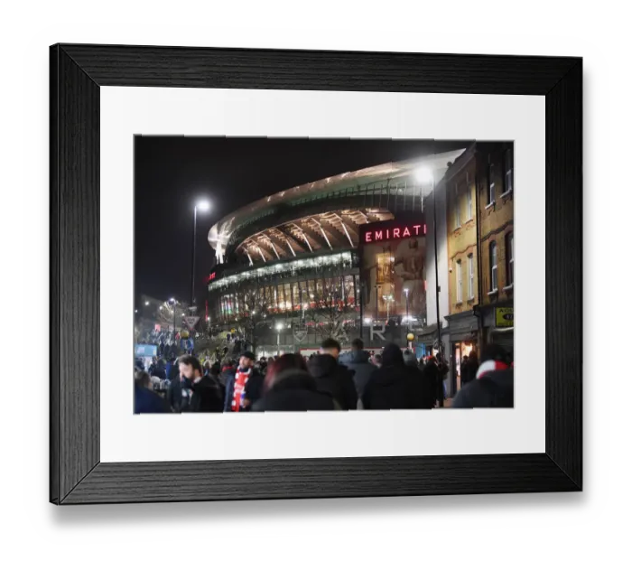 Framed Print : Arsenal Fans Gather Outside Emirates Stadium Ahead of Carabao Cup Semi-Final Clash with Liverpool Framed Print : Arsenal Fans Gather Outside Emirates Stadium Ahead of Carabao Cup Semi-Final Clash with Liverpool