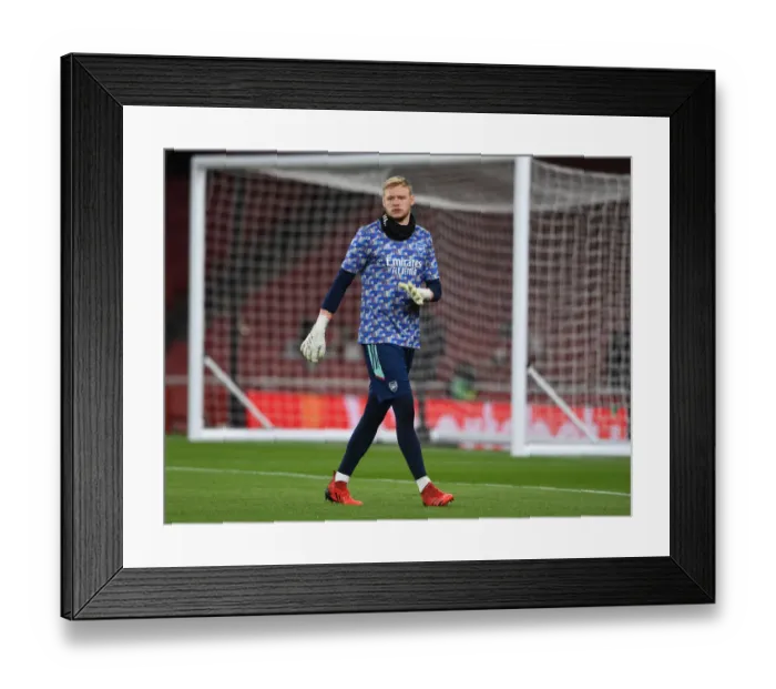 Framed Print : Arsenal's Aaron Ramsdale Focuses Ahead of Arsenal vs Liverpool Carabao Cup Showdown Framed Print : Arsenal's Aaron Ramsdale Focuses Ahead of Arsenal vs Liverpool Carabao Cup Showdown