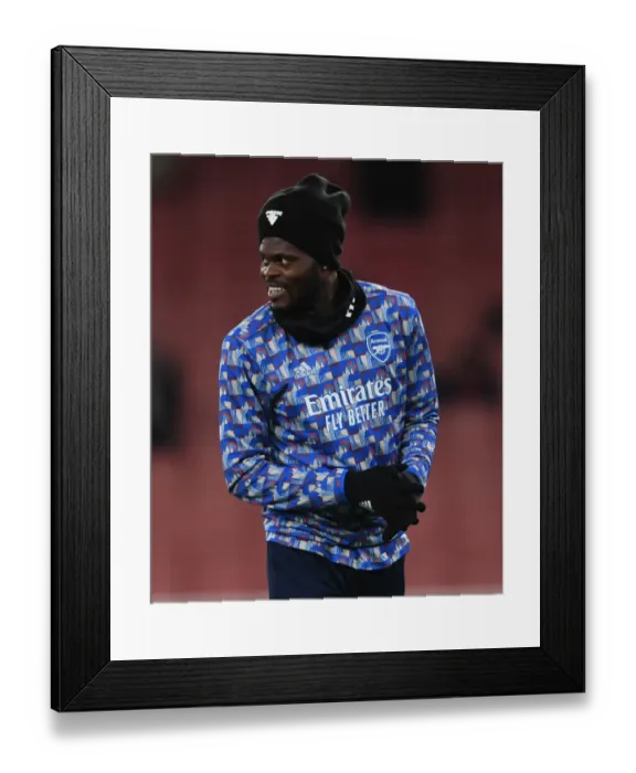Framed Print : Thomas Partey: Arsenal's Midfield Powerhouse Gears Up for Carabao Cup Showdown Against Liverpool