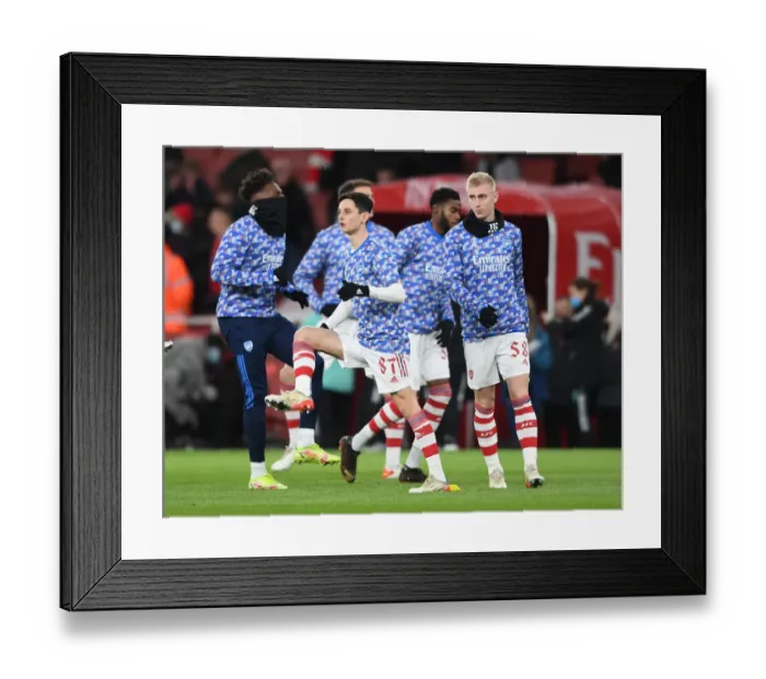 Framed Print : Arsenal's Charlie Patino Gears Up for Arsenal v Liverpool Carabao Cup Showdown