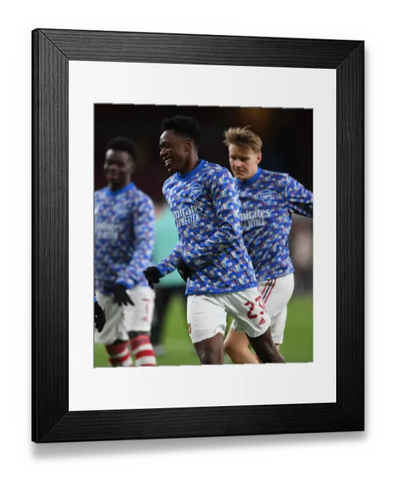 Framed Print : Arsenal's Albert Sambi Lokonga Prepares for Carabao Cup Showdown Against Liverpool