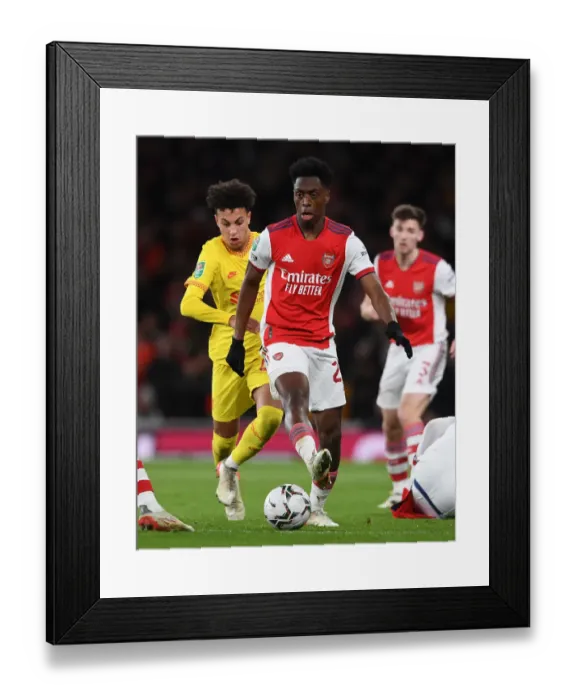 Framed Print : Arsenal's Albert Sambi Lokonga Readies for Carabao Cup Showdown Against Liverpool