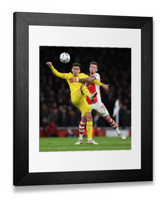 Framed Print : Arsenal vs Liverpool Showdown: A Battle of Wits - White vs Firmino in the Carabao Cup Semi-Finals Framed Print : Arsenal vs Liverpool Showdown: A Battle of Wits - White vs Firmino in the Carabao Cup Semi-Finals
