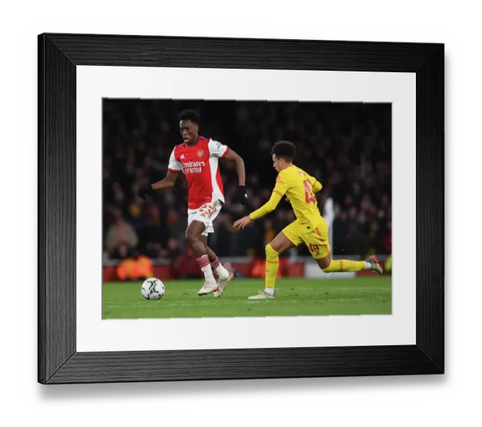 Framed Print : Arsenal's Albert Sambi Lokonga in Carabao Cup Semi-Final Clash Against Liverpool