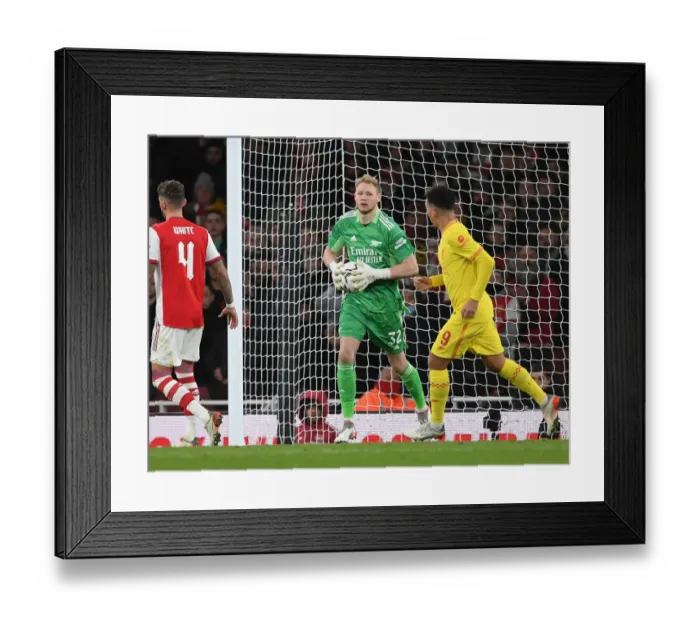 Framed Print : Arsenal's Aaron Ramsdale in Carabao Cup Semi-Final Showdown against Liverpool Framed Print : Arsenal's Aaron Ramsdale in Carabao Cup Semi-Final Showdown against Liverpool