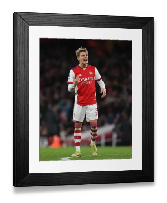 Framed Print : Arsenal's Martin Odegaard in Carabao Cup Semi-Final Clash Against Liverpool Framed Print : Arsenal's Martin Odegaard in Carabao Cup Semi-Final Clash Against Liverpool