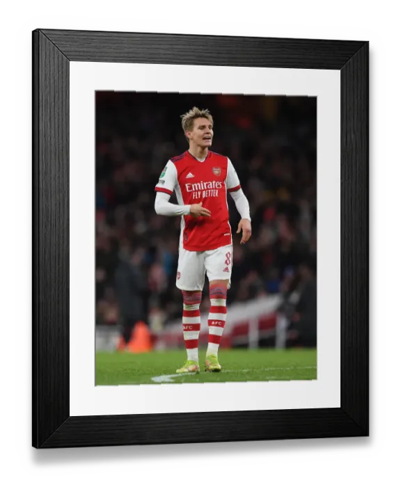 Framed Print : Arsenal's Martin Odegaard Faces Liverpool in Carabao Cup Semi-Final Showdown Framed Print : Arsenal's Martin Odegaard Faces Liverpool in Carabao Cup Semi-Final Showdown
