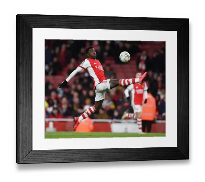 Framed Print : Eddie Nketiah's Disappointment: Arsenal's Carabao Cup Semi-Final Exit vs Liverpool Framed Print : Eddie Nketiah's Disappointment: Arsenal's Carabao Cup Semi-Final Exit vs Liverpool