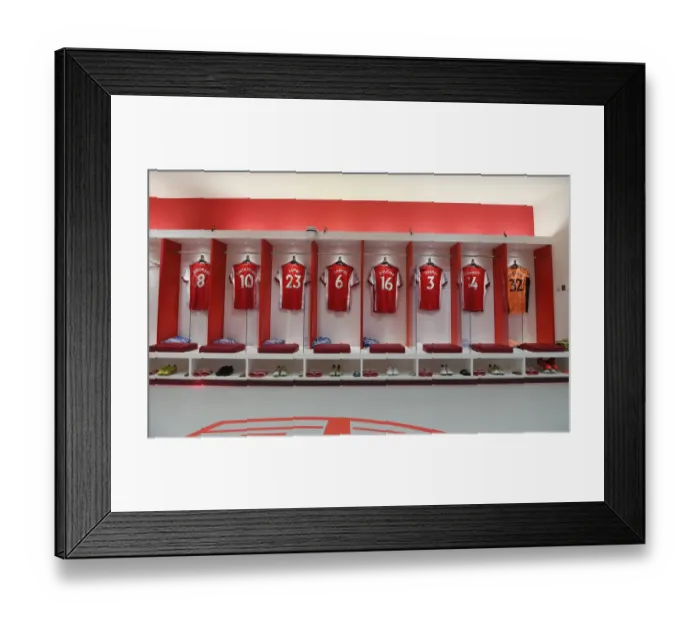 Framed Print : Arsenal's Pre-Match Focus: Inside the Changing Room before Battle against Burnley (Premier League 2021-22) Framed Print : Arsenal's Pre-Match Focus: Inside the Changing Room before Battle against Burnley (Premier League 2021-22)