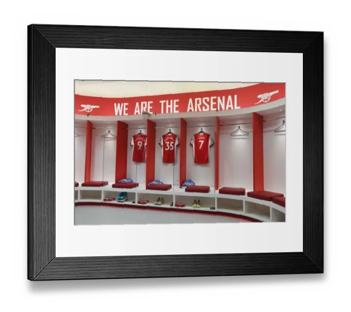 Framed Print : Arsenal Football Club: Pre-Match Focus in the Changing Room Before Taking on Burnley (Premier League, 2021-22) Framed Print : Arsenal Football Club: Pre-Match Focus in the Changing Room Before Taking on Burnley (Premier League, 2021-22)