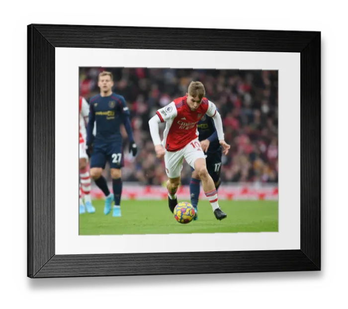 Framed Print : Emile Smith Rowe Shines: Arsenal Dominates Burnley in Premier League Clash