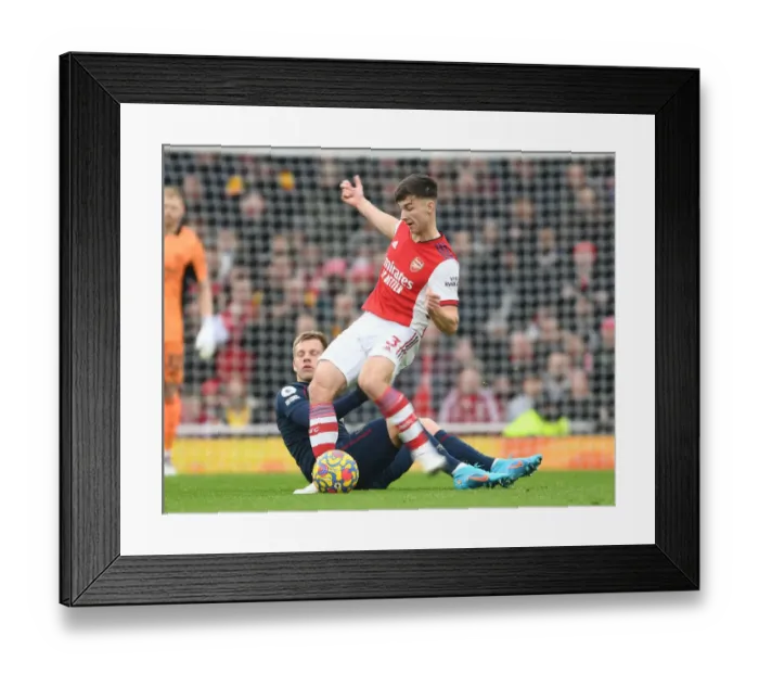 Framed Print : Arsenal vs Burnley: Tierney vs Vydra - Intense Battle in the Premier League