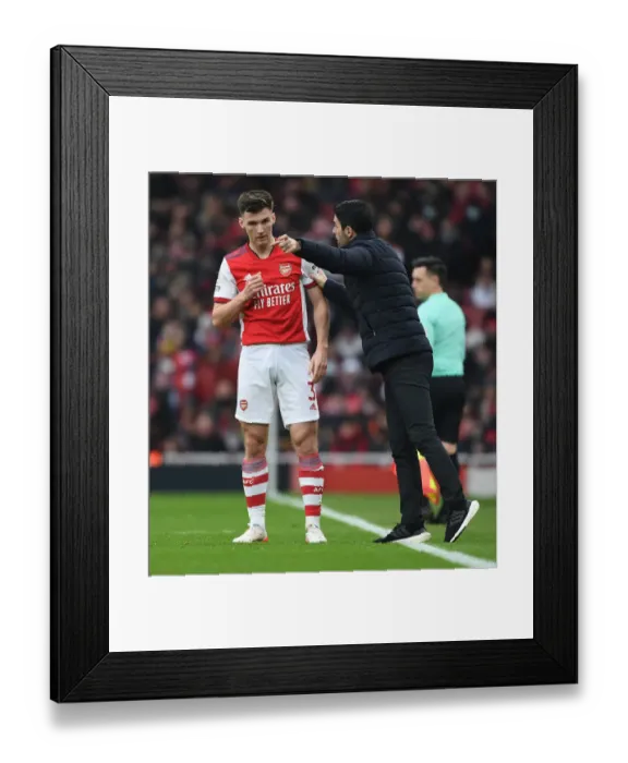 Framed Print : Arsenal's Mikel Arteta Motivates Kieran Tierney Amidst Arsenal v Burnley Tussle (2021-22) Framed Print : Arsenal's Mikel Arteta Motivates Kieran Tierney Amidst Arsenal v Burnley Tussle (2021-22)