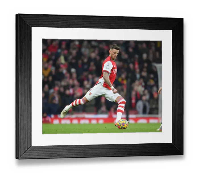 Framed Print : Ben White in Action: Arsenal vs. Burnley, Premier League 2021-22 Framed Print : Ben White in Action: Arsenal vs. Burnley, Premier League 2021-22