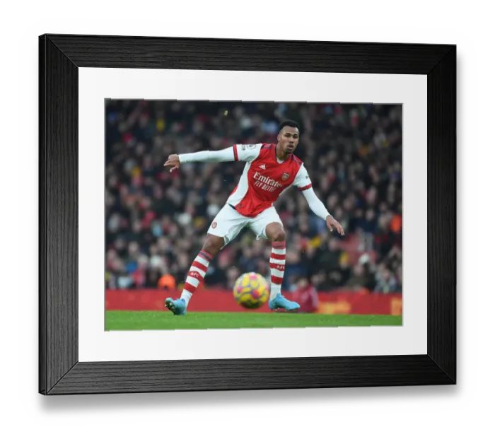 Framed Print : Gabriel in Action: Arsenal vs Burnley, Premier League 2021-22 Framed Print : Gabriel in Action: Arsenal vs Burnley, Premier League 2021-22