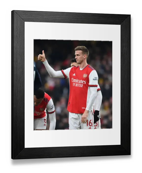 Framed Print : Rob Holding in Action: Arsenal vs. Burnley, Premier League 2021-22