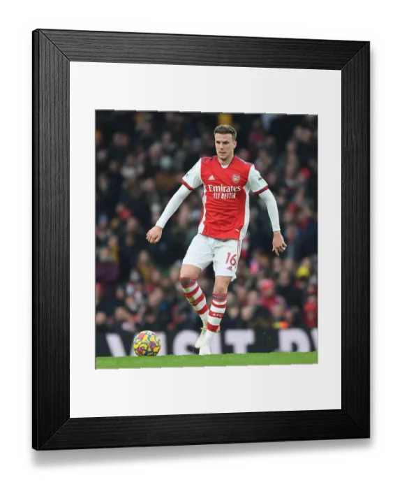 Framed Print : Arsenal vs Burnley: Rob Holding in Action at the Emirates Stadium, Premier League 2021-22
