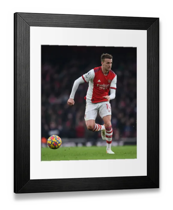 Framed Print : Rob Holding in Action: Arsenal vs. Burnley, Premier League 2021-22