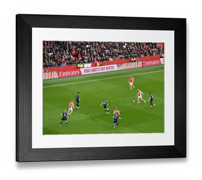 Framed Print : Arsenal vs Burnley: Intense Action at Emirates Stadium, Premier League 2021-22