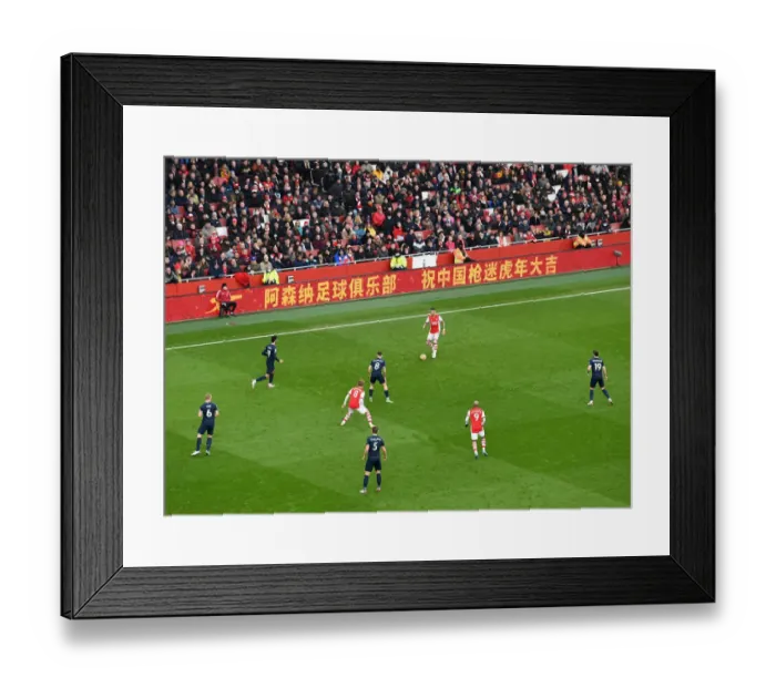 Framed Print : Arsenal vs Burnley: Premier League Battle Amidst Chinese New Year Celebrations at Emirates Stadium