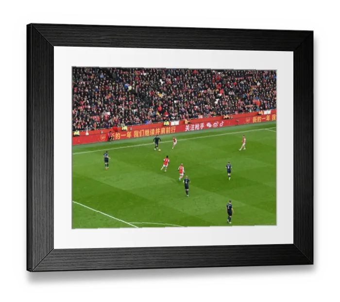 Framed Print : Arsenal vs Burnley: Premier League Clash at Emirates Stadium Amidst Chinese New Year Celebrations
