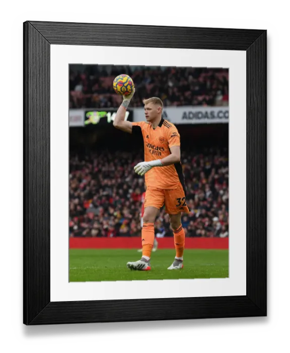 Framed Print : Arsenal's Aaron Ramsdale in Action against Burnley - Premier League 2021-22