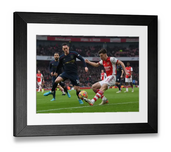 Framed Print : Arsenal's Kieran Tierney in Action against Burnley - Premier League 2021-22 Framed Print : Arsenal's Kieran Tierney in Action against Burnley - Premier League 2021-22