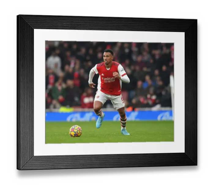 Framed Print : Gabriel Magalhaes Focuses in Arsenal's Battle Against Burnley (Arsenal v Burnley, 2021-22) Framed Print : Gabriel Magalhaes Focuses in Arsenal's Battle Against Burnley (Arsenal v Burnley, 2021-22)