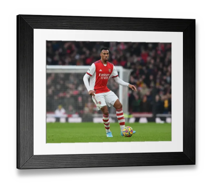 Framed Print : Gabriel Magalhães in Action: Arsenal vs Burnley, Premier League 2021-22 Framed Print : Gabriel Magalhães in Action: Arsenal vs Burnley, Premier League 2021-22