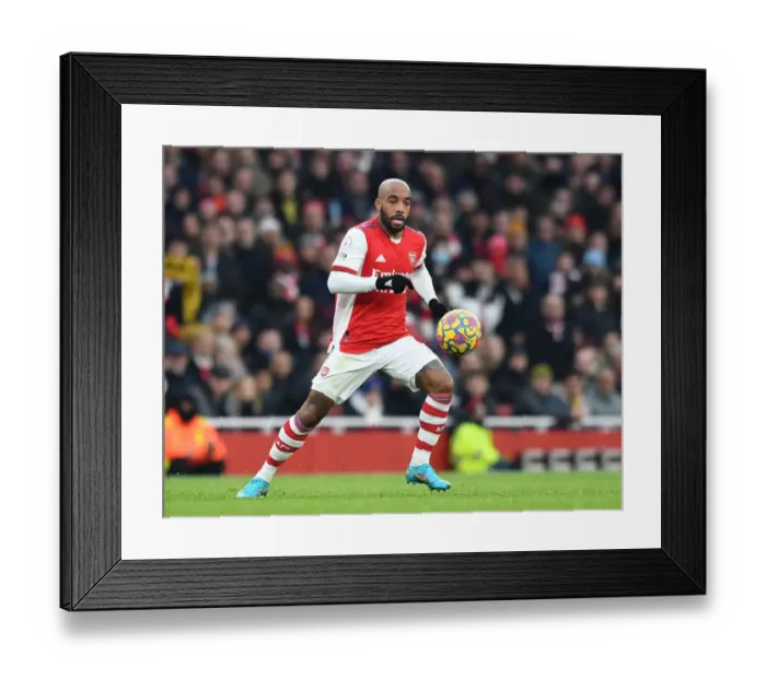 Framed Print : Arsenal's Alexandre Lacazette in Action against Burnley - Premier League 2021-22 Framed Print : Arsenal's Alexandre Lacazette in Action against Burnley - Premier League 2021-22