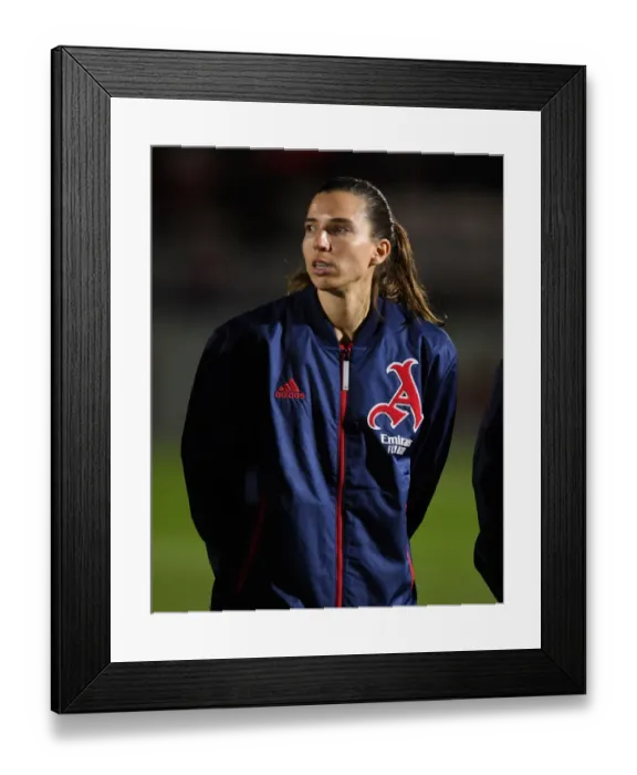 Framed Print : Arsenal's Tobin Heath: Unwavering Determination Ahead of FA WSL Clash vs Brighton Hove Albion
